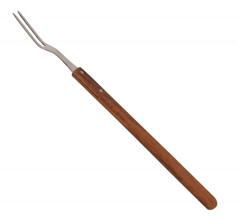 21-inch Pot Fork with Long Wooden Handle